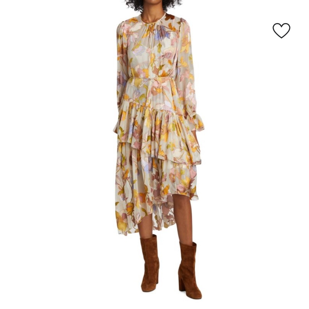 Beulah Floral Long Sleeve Dress - Multicolor